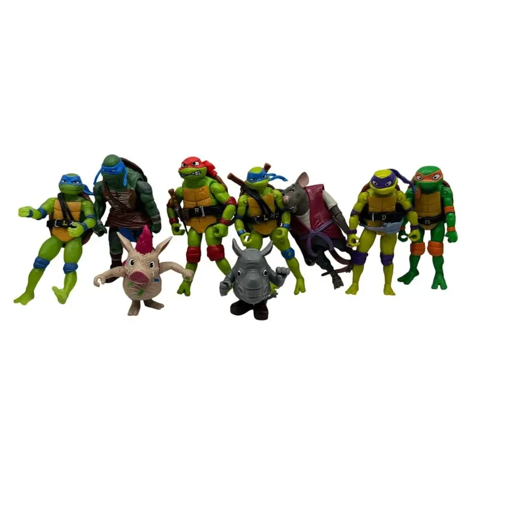 TMNT Mutant Mayhem PizzaFire Van + Figures Tested Lot